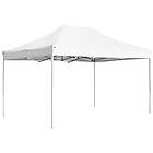 vidaXL Hopfällbart partytält aluminium 4.5x3 m vit 45495
