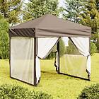 vidaXL Hopfällbart partytält med sidoväggar taupe 2x2 m 93512