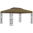 vidaXL Paviljong dubbla tak 3x4 m taupe 180g/m² 312244