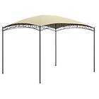 vidaXL Paviljong 3x4x2,65 m gräddvit 180g/m² 313909