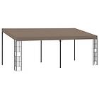 vidaXL Väggmonterad paviljong 6x3 m taupe tyg 312262