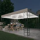 vidaXL Paviljong med ljusslinga LED 4x3x2.7 m vit 3070307