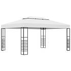 vidaXL Paviljong pulverlackerat stål 4x3x2.7 m vit 47956