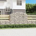 vidaXL Gabion bågformad 200x50x140/160 cm galvaniserat järn 153477