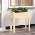 vidaXL Odlingslåda med foder 71x37x76 cm massivt granträ 364230