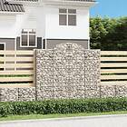 vidaXL Gabion bågformad 200x30x180/200 cm galvaniserat järn 153489