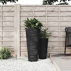 vidaXL Blomsterpotte avtagbar insida antracit 18/45l PP räfflad 364690