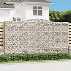 vidaXL Gabion bågformad 400x30x220/240 cm galvaniserat järn 153531