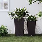 vidaXL Blomsterpotte med avtagbar insida brun 21/49l PP-rotting 364676