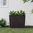 vidaXL Blomsterpotte med avtagbar insida brun 12/44l PP-rotting 364688