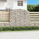 vidaXL Gabion bågformad 200x30x180/200 cm galvaniserat järn 153469