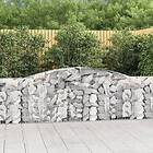 vidaXL Gabion bågformad 400x30x80/100 cm galvaniserat järn 153524