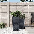 vidaXL Blomsterpotte avtagbar insida antracit 21/49l PP betonglook 364694