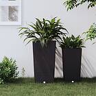 vidaXL Blomkruka med avtagbar insida antracit 21/49l PP-rotting 364675