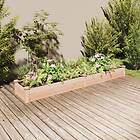 vidaXL Odlingslåda med foder 240x45x25 cm massivt granträ 364295