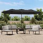 vidaXL Parasoll dubbelt antracit 449x245 cm 362947