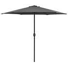 vidaXL Trädgårdsparasoll med aluminiumstång 270x246 cm antracit 47346