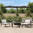 vidaXL Parasoll dubbelt med LED antracit 316x240 cm 362971