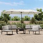 vidaXL Parasoll dubbelt sandvit 449x245 cm 362945