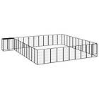 vidaXL Hundbur 46 paneler svart 50x100 cm pulverlackerat stål 3115957