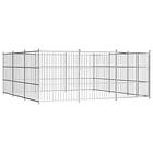 vidaXL Hundgård för utomhusbruk 450x450x185 cm 144626