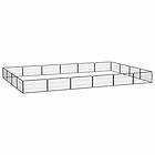 vidaXL Hundbur 20 paneler svart 100x50 cm pulverlackerat stål 3115970