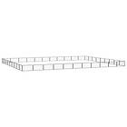 vidaXL Hundbur 40 paneler svart 100x50 cm pulverlackerat stål 3115975