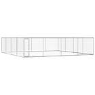 vidaXL Hundgård för utomhusbruk galvaniserat stål 760x760x185 cm 145037