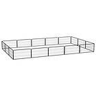 vidaXL Hundbur 16 paneler svart 100x50 cm pulverlackerat stål 3115969