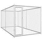 vidaXL Hundgård för utomhusbruk 382x192x185 cm 145025