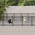 vidaXL Hundgård för utomhusbruk stål 22,58 m² 3124621