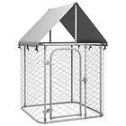 vidaXL Hundgård med tak för utomhusbruk 100x100x150 cm 171495