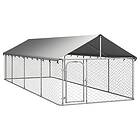 vidaXL Hundgård med tak för utomhusbruk 600x200x150 cm 171500