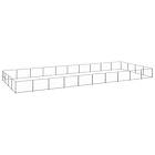 vidaXL Hundgård silver 40 m² stål 3082156