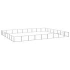 vidaXL Hundgård silver 63 m² stål 3082185