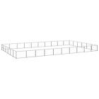 vidaXL Hundgård silver 60 m² stål 3082178