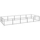 vidaXL Hundgård silver 10 m² stål 3082121