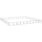 vidaXL Hundgård silver 100 m² stål 3082198