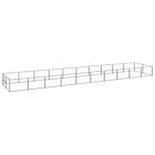 vidaXL Hundgård silver 20 m² stål 3082126