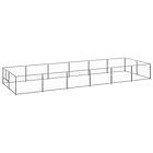 vidaXL Hundgård silver 12 m² stål 3082122