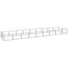 vidaXL Hundgård silver 18 m² stål 3082125