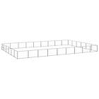 vidaXL Hundgård silver 54 m² stål 3082177