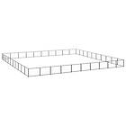 vidaXL Hundgård svart 100 m² stål 3082197