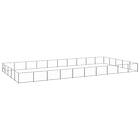 vidaXL Hundgård silver 50 m² stål 3082168