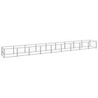 vidaXL Hundgård silver 9 m² stål 3082107