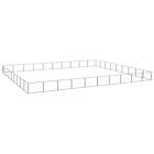 vidaXL Hundgård silver 90 m² stål 3082196