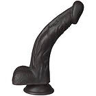 Willie City Classic Dark Realistisk Böjd Dildo 20 cm Brun