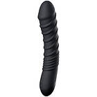 Obaie Deluxe Uppladdningsbar Ribbed Dildovibrator Svart