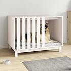 vidaXL Hundkoja vit 100x70x72 cm massiv furu 822492