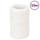 vidaXL Båtlina helvit 2 mm 50 m polypropylen 152530